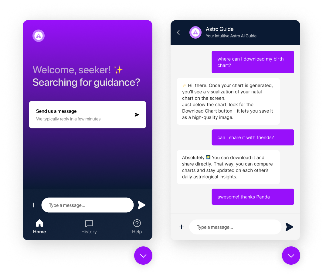 Pandachat virtual assistant